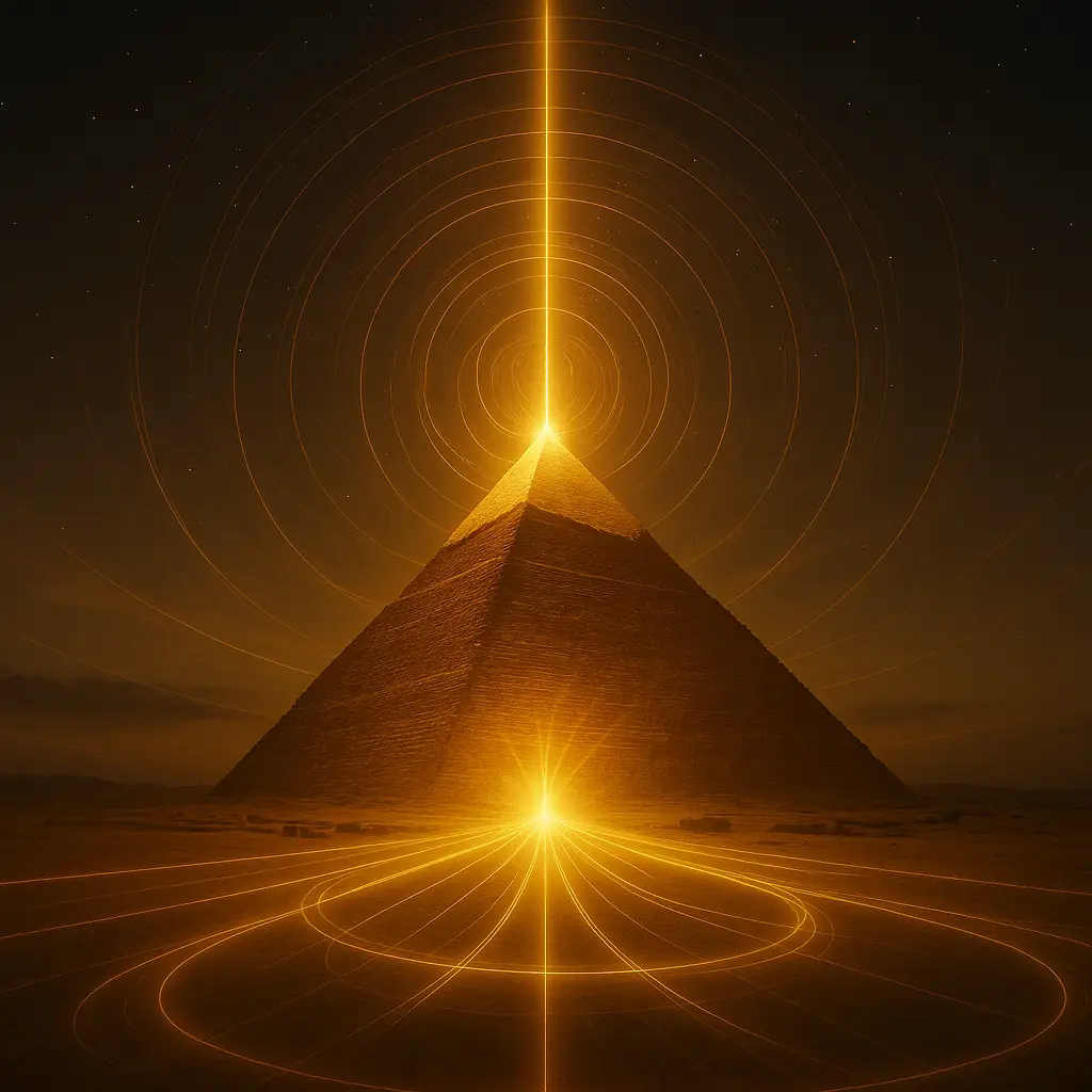 Pyramid with energy beam